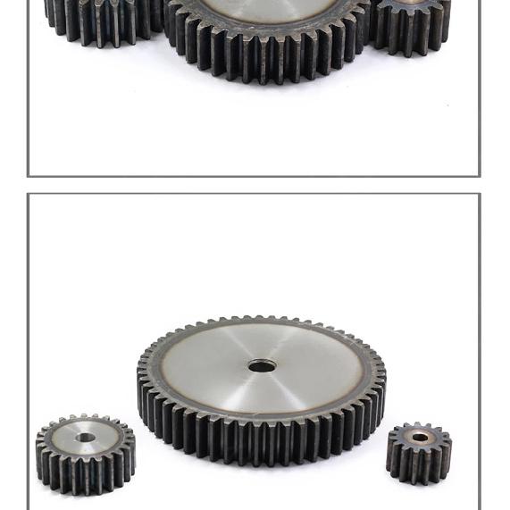 M2 45# Steel Cylindrical Gear 10T/11T/12T/13T/14T/15T/16T/17T/18T/19T/20T/21T/22T/23T/24T/25T Metal Pinion  Chain Pitch 6.28mm