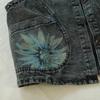 Gilet di Jeans Corto Stampato da Donna Primaverile ed Estivo Giacca Sottile Senza Maniche Larga