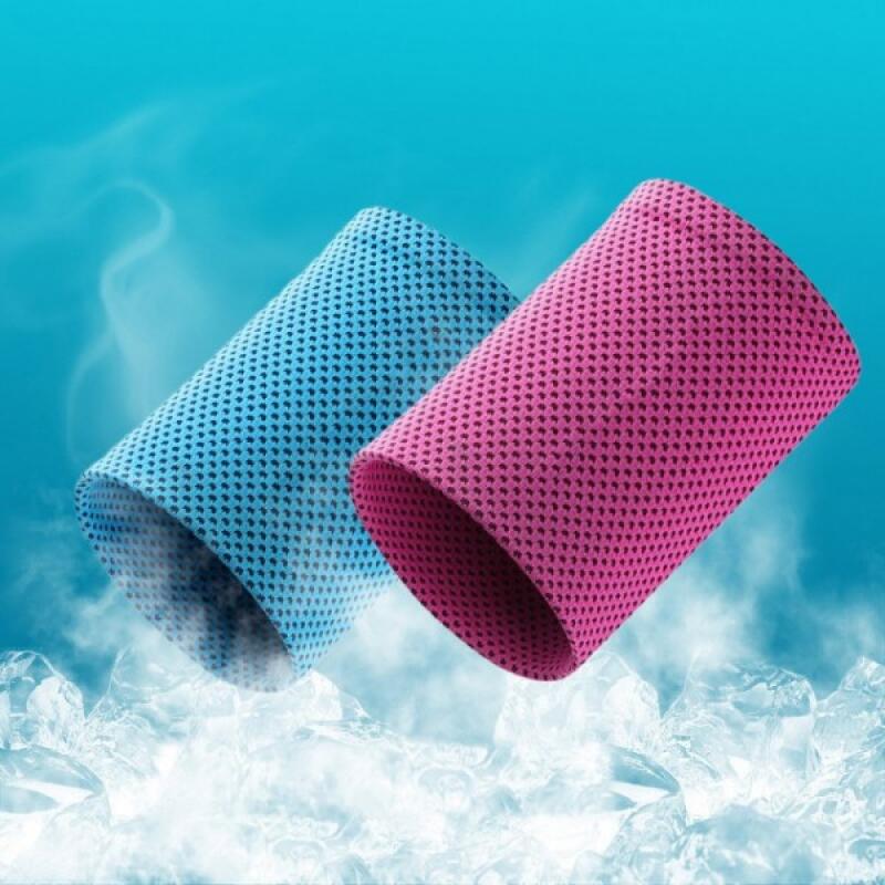 Ice Ada Cool Towel Wrist Towel Cooling Sweat Towel Blue