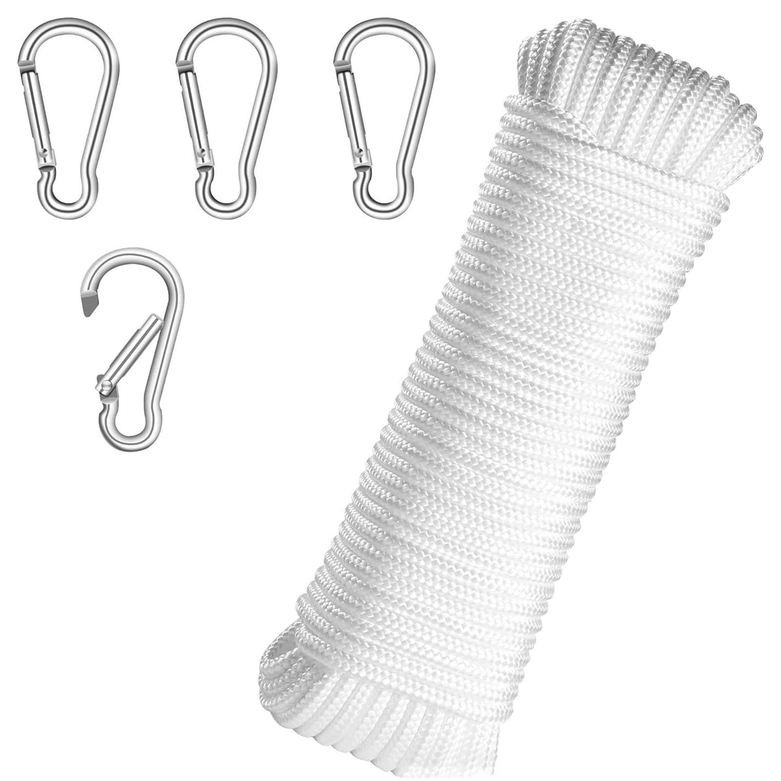 

Clothes Drying Rope Clothesline Adjustable All-Purpose Rope with Non-slip Texture Hanger for Camping Travel & Home Use