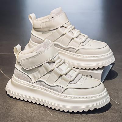 European Station Tide Brand Autumn and Winter Little White Men's Shoes Thick-soled High-top Sports and Leisure Shoes Versatile Light Luxury Leathe