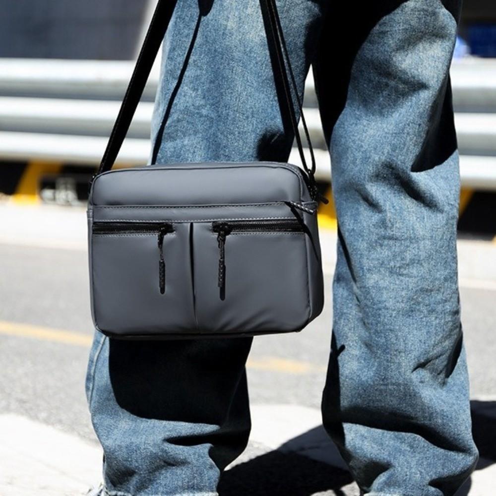 Fabric Men's Shoulder Bag Large Capacity Nylon Crossbody Bag Simple Man Messenger Bag  Outdoor