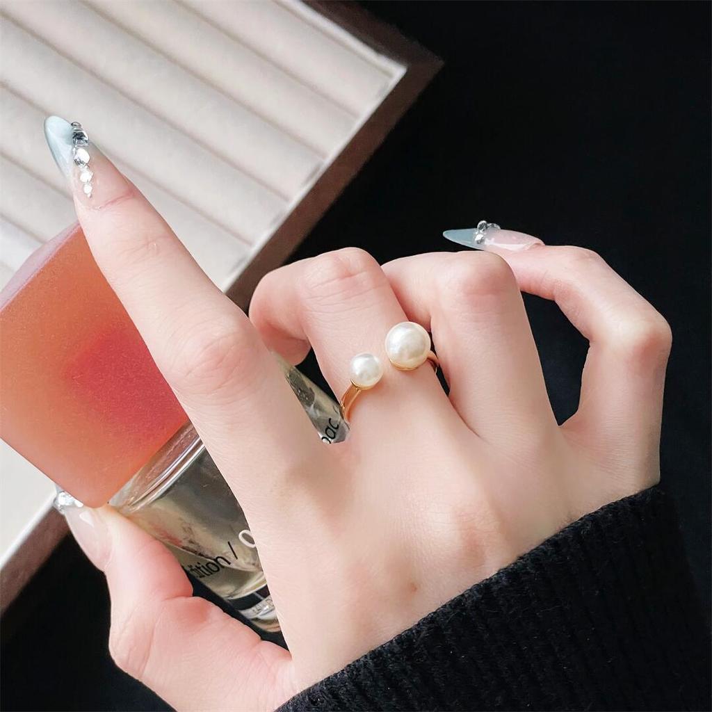 Crown Diamond Elegant Personality Open Ring Pig Nose High Sense Fashion Light Luxury Stacking Wearing Simple Ring