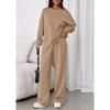Fashion Casual Suit Solid Color Long-sleeved Sweater Zipper Trousers Two-piece Suit