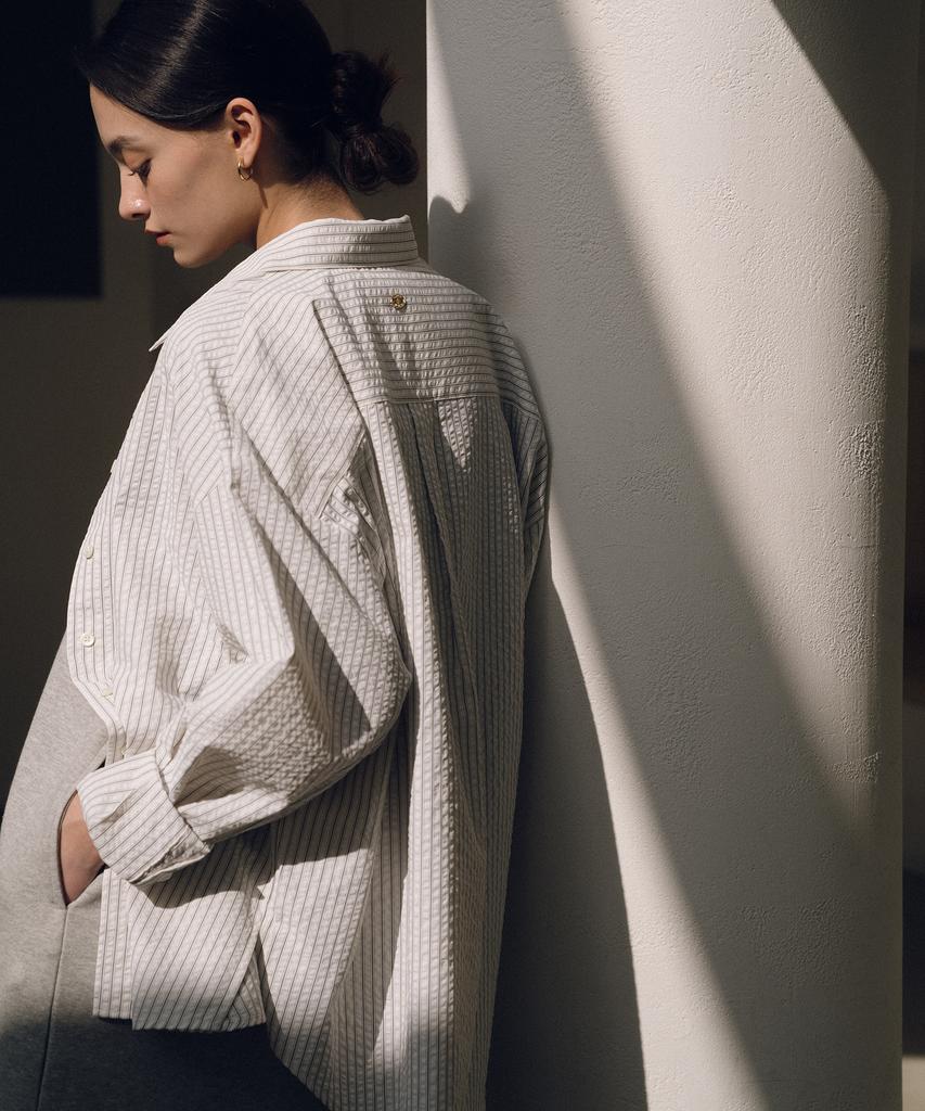 Siyajyu Sitp5147 Noble Seersucker St Shirt_Ivory