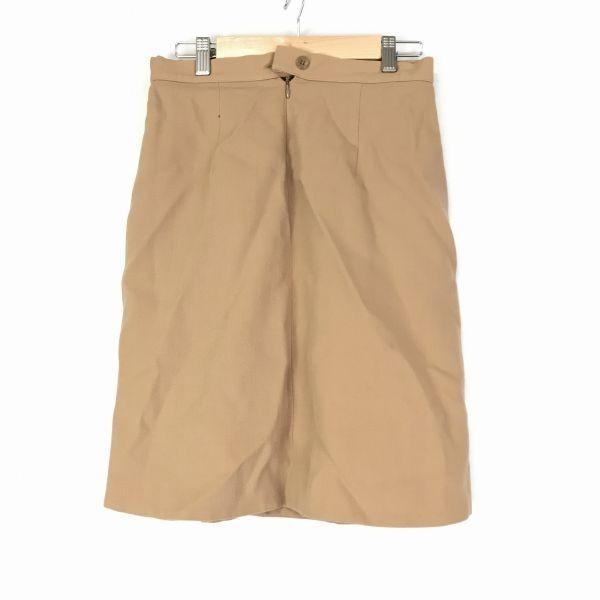 Vintage Made In Italy/EMPORIO ARMANI Tucked A-Line Skirt/Size 40/L/Brown/Back Zip(USED)