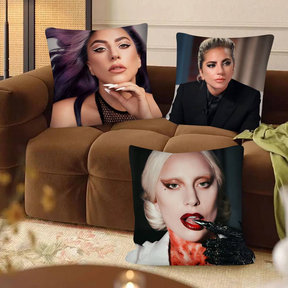 Singer L-Lady Gaga Mayhem Pillow Case Square Pillow Bedroom Sofa Leisure Comfort Cushion Car Living Room Home Decoration