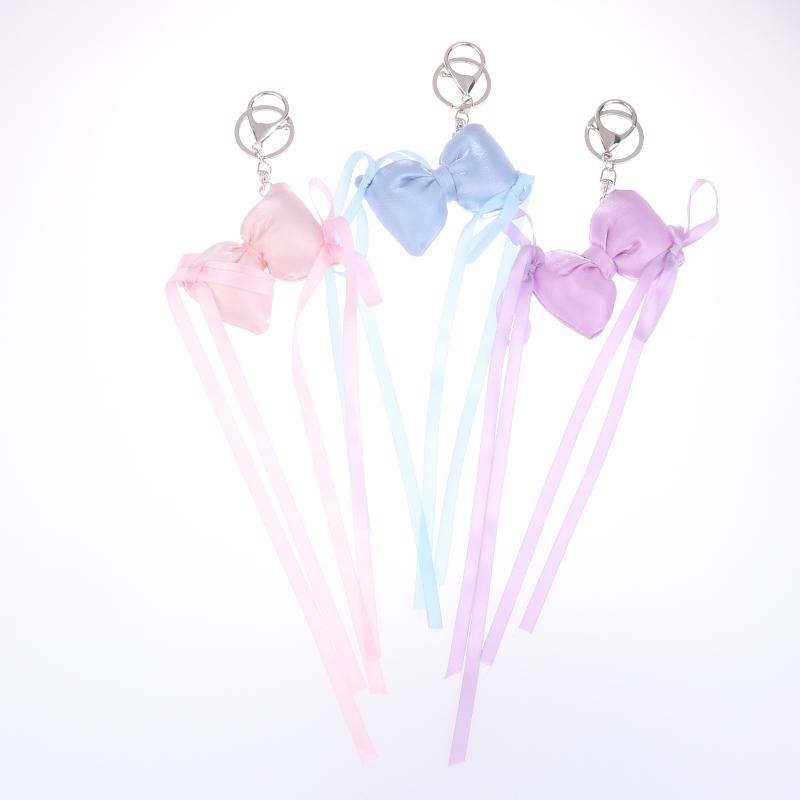 Mini Bowknot Pendant Bag Accessories Cute Decoration For Bag Fluffy Soft Accessories Women'S Phone Case Keychain Pendant