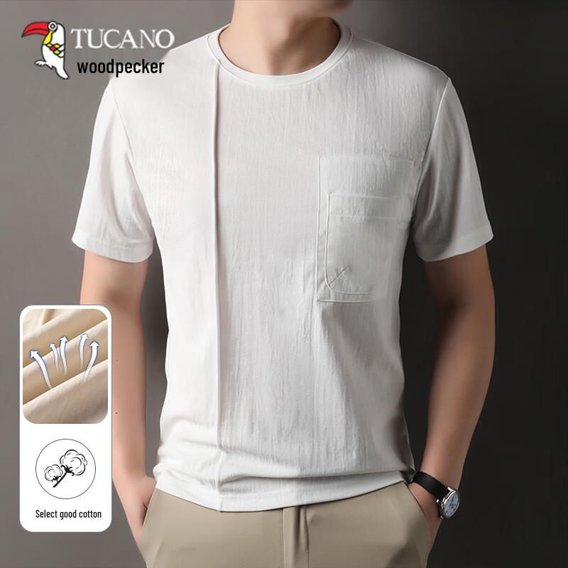 TUCANO Men s Cotton-Linen Blend Short-Sleeve T-Shirt 2XL