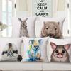 Australische Tiere Wombat Känguru Possum Kookaburra Vögel Koala Poster Kissenbezug Dekorative Kissenhülle