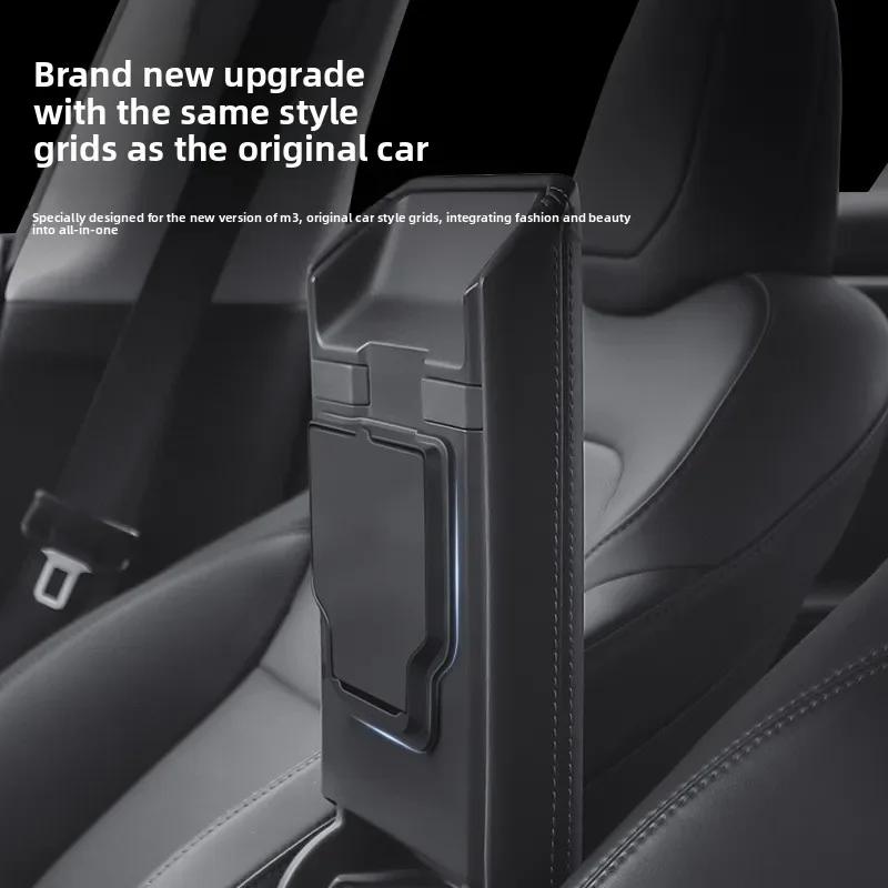 For Tesla Model Y Juniper Model 3 Highland Armrest Organizer Hidden Box Center Console Storage Box Trays Hollow Armrest Box
