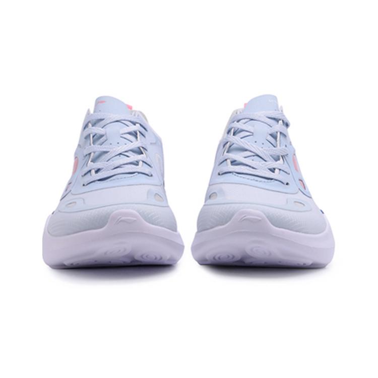 Li Ning Fashion Trend Abrasion Resistant, Breathable, And Balanced Lightweight Low Top Casual Shoes Women's Folk Blue AGLQ038-5