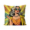 1pc Fashion POP Comic Portrait Pillow Case Square Pillow Bedroom Sofa LeisureComfortCushionCar Living Room Home Decoration 40X40