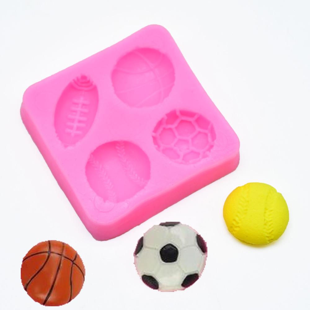 Bakeware Basketball Candle Rugby Fondant Chocolate Making Fondant Mold Baking Tool Cake Decoration