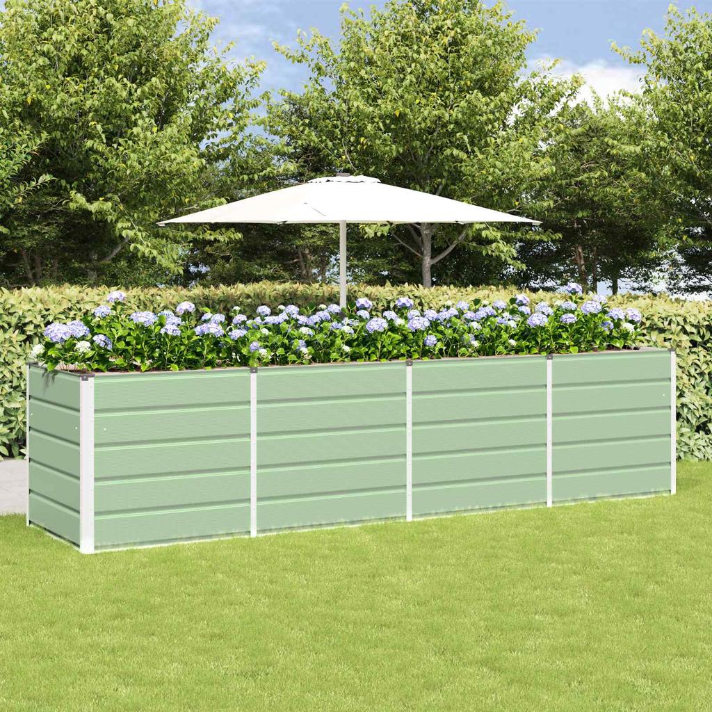 Planter Green 320 X 80 X 75 Cm Steel