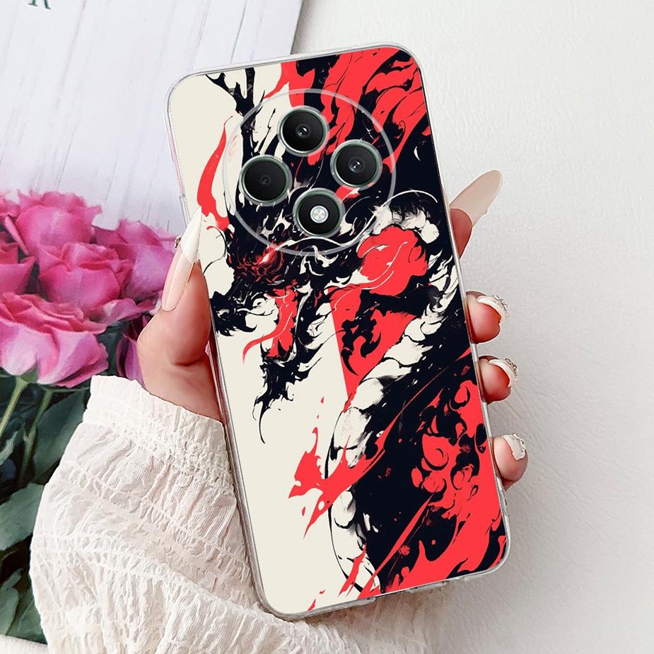 For Oppo Reno 12F 5G Case Reno12 FS CPH2637 Colorful Flowers Painted Cover Soft Silicone Case For Oppo Reno12 F 4G Reno12F Shell