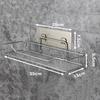 Bathroom Shelf Shower Wall Mount Shampoo Storage Holder With Suction Cup No Drilling Kitchen Storage Bathroom Accessories