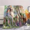 1Pc Beautiful Uni-horse Print Flannel Blanket, High Quality Comfortable for All Seasons, Home Decor, Warmth and Comfort, Perfect for Christmas Gifts