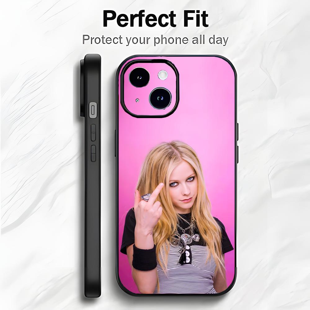 Custodia per Telefono Cantante Punk Pop A-Avril Ramona Lavigne Custodia per Telefono Imballaggio Morbido Leggera Per iPhone17 16 15 14 13ProMax
