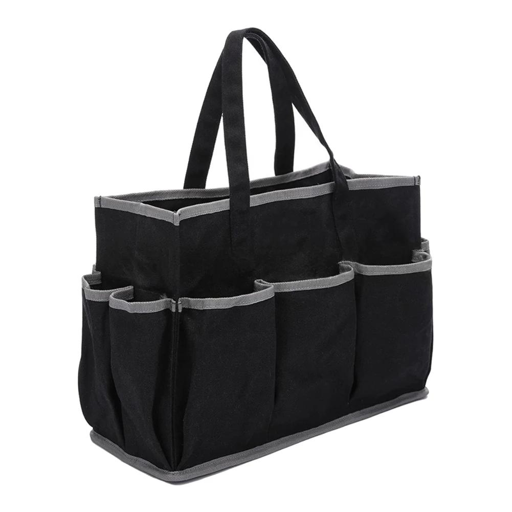 Garden Tool Bag Waxed Canvas Tote For Gardening Water Resistant Abrasion Resistant Versatile Utility Storage Bag