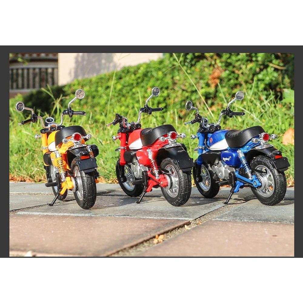 1/12 Honda Monkey Alloy Toy Motorcycle Model Car with Sound Light Rear Wheel Suspension Motorbikes Vehicle Models for Children