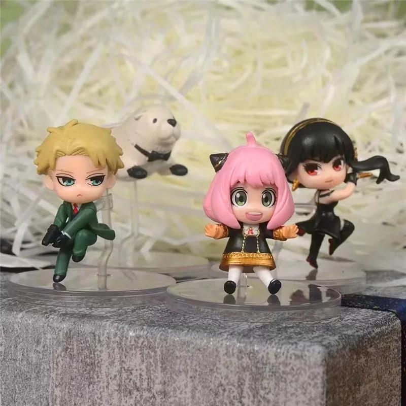 4pcs SPY×FAMILY Anya Forger Twilight Yor Forger Anime Action Figure Model Cartoon Figurine Toys Collection