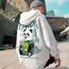 Kawaii Vintage Anime Panda Print Hoodies Lustige Herren Casual Langarm Kapuzenpullover Männlich Übergröße ropa y2k hombre Kleidung