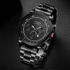 Notionr Fashion Men'S Waterproof Watch Stainless Steel Large Dial Business Watch Luminous Calendar Quartz Watch