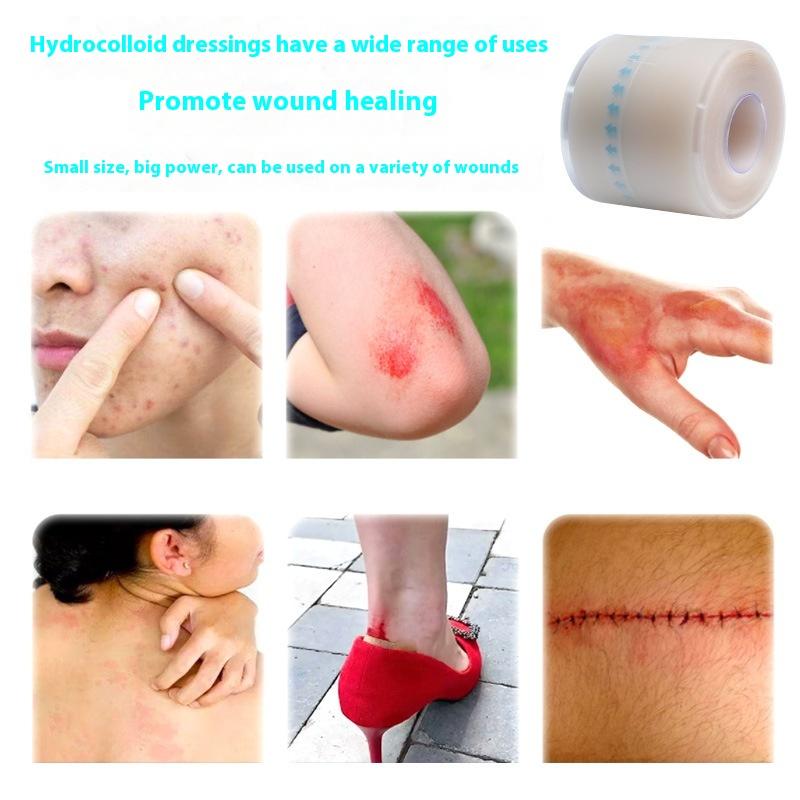 For Effective Wound Care Extra Thin Soft Waterproof Self-Adhesive Scar Cover Tape 1 Roll Hydrocolloid Band Aid Dressings
