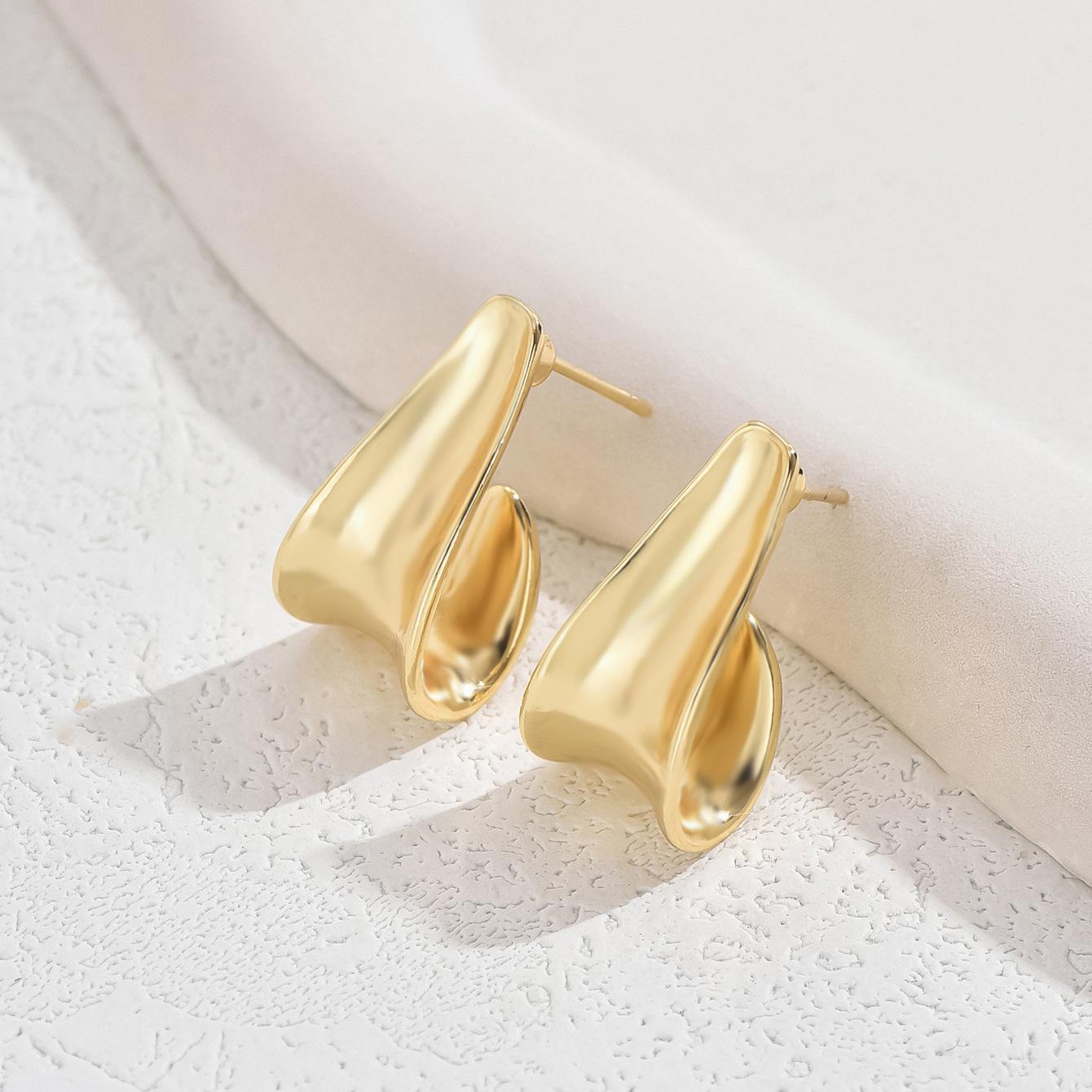 

Серьги женские Xiaoqing Fresh Wind, простые серьги U-образного дизайна, универсальные серьги для темперамента