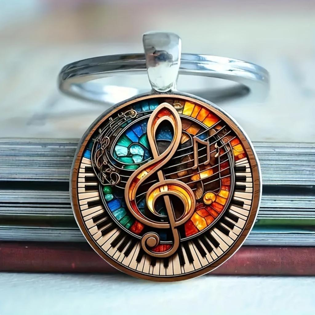 Music Keychain Pendant Metal Key Ring