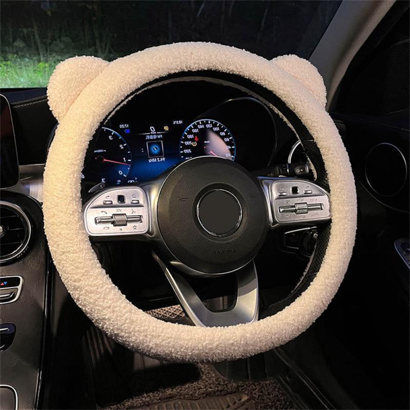 

Anti-slip Steering Wheel Protective Cover Easy To Install Universal Fashionable Durable Winter Car Interior Steering Wheel Cover
