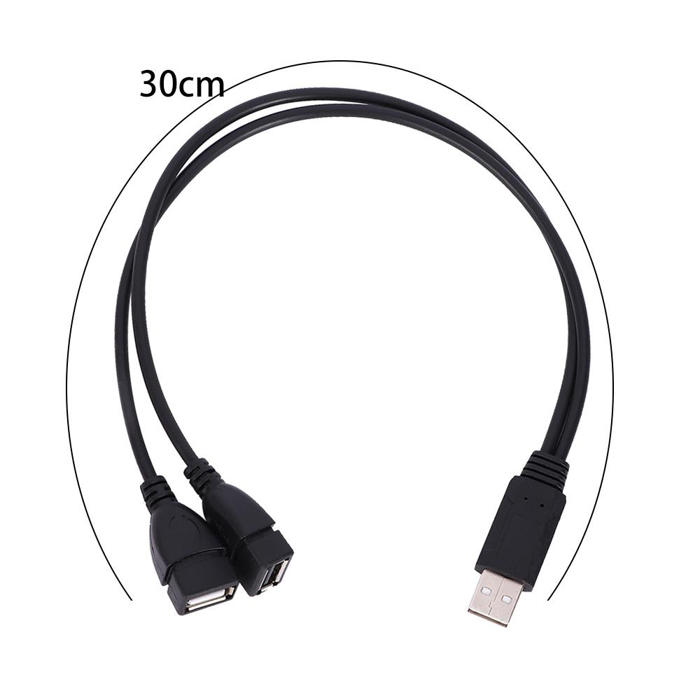 Dual Female A-Male To 2 A-Female USB2.0 Power Adapter Data Cables Y Splitter USB Extension Y Cable