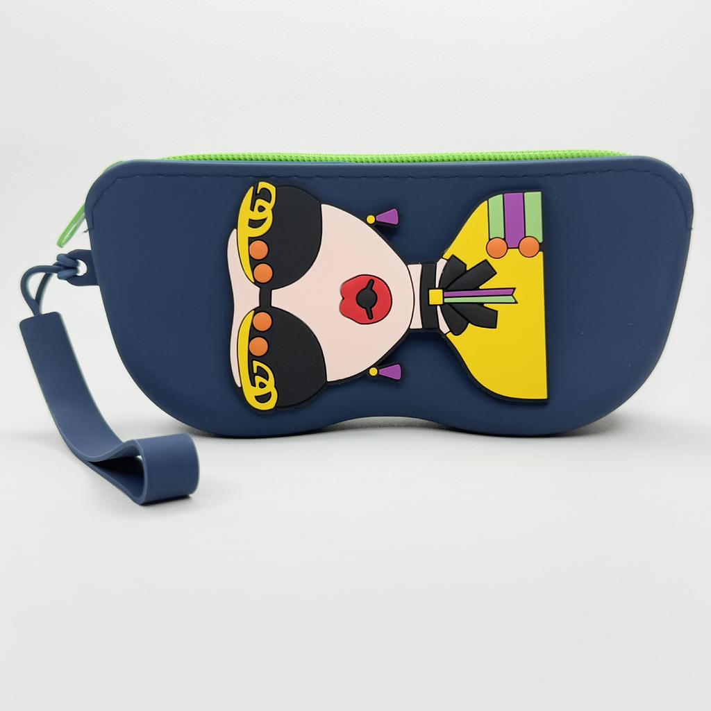 Glasses Case Decorative Eyewear Storage Bag Sunglasses Holder Cartoon-Style Silicone Glasses Bag For Gift Personal Use Daily Use