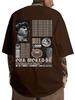 Sommer neu 100% Baumwolle Herren Rundhals Kurzarm Locker T-Shirt Oberteil Buchstaben bedrucktes T-Shirt Hohe Qualität Rockmusik Festival