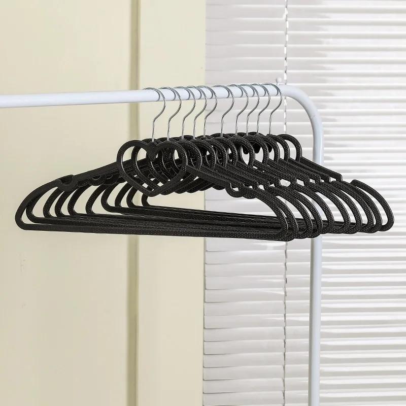 10PCS Clothes Hanger Durable Hanger ABS Heart Pattern Coat Hanger for Adult Children Clothing Hanging Supplies