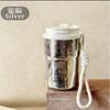 Pure Titanium Insulated Coffee Cup With Straw Handle Dual-Use Travel Mug Men Women Modern Minimalist 350ml