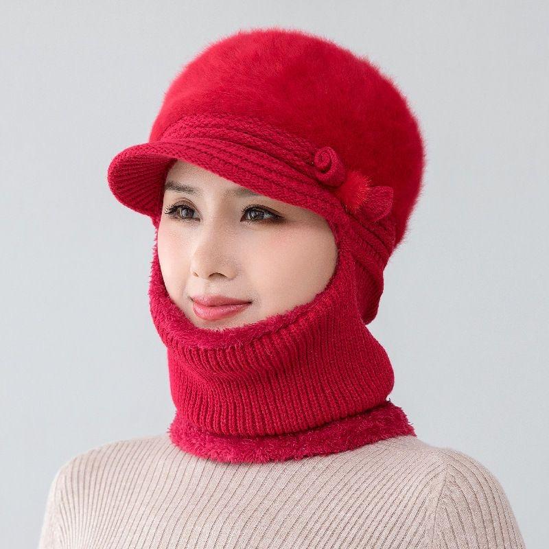 New Female Winter Hats Fur Lined Keep Warm Hats For Women Windproof Coldproof Thicken Balaclava Cap