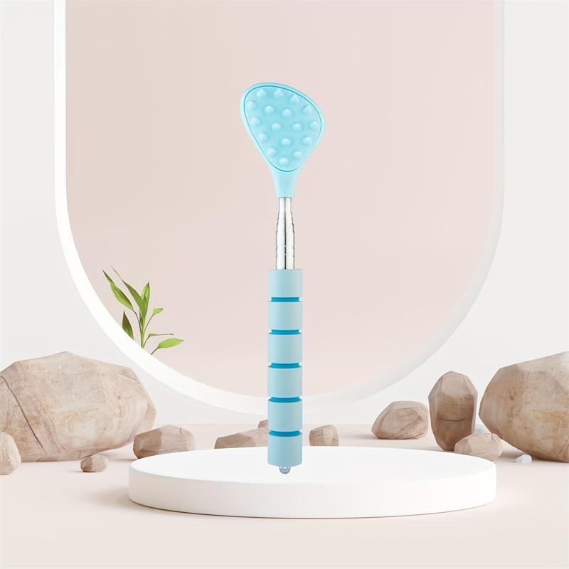 

1PCS Extendable Cactus Back Scratcher With Two Size Spikes Retractable One Hand Itch Stick For Men Women Portable Point Massager синий