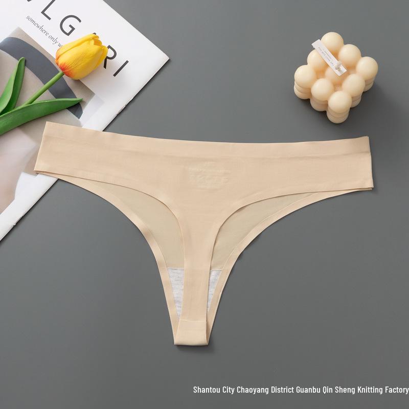 

Plus Size Ice Silk Seamless Low-Waist Panties - Women s Sexy Summer Style S тілесний