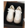 Lace-up bread little white shoes women's Korean version comfortable sports fluffy muffin thick sole ugly cute soft sole heightening big head sho
