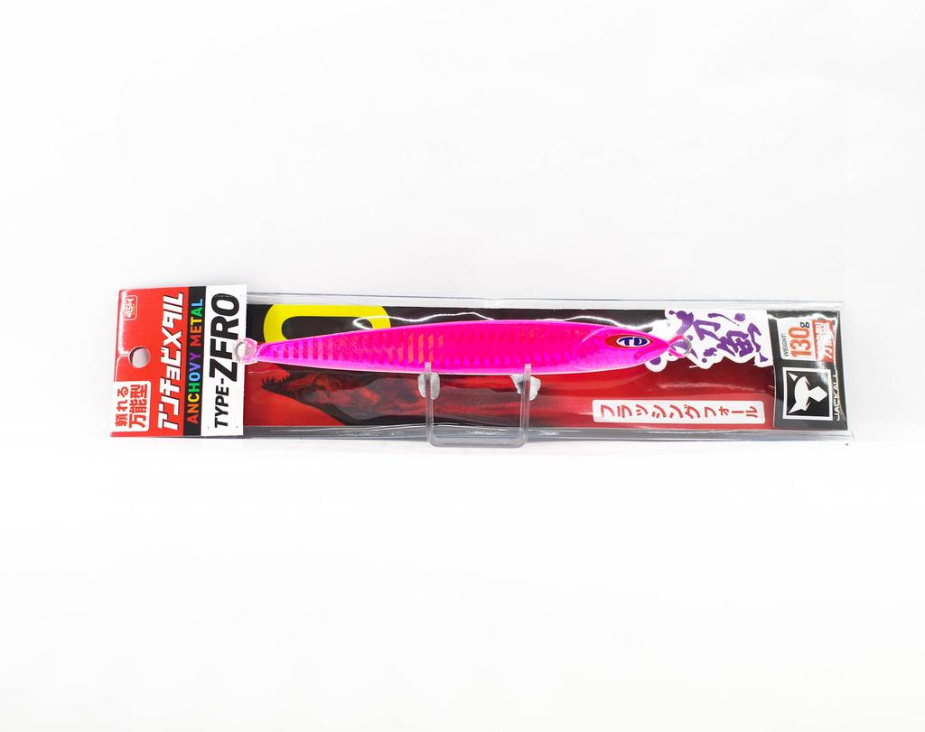 Jackall Metal Jig Anchovy Type 0 Flush Fall 130g Pink Glow Stripe (8281)