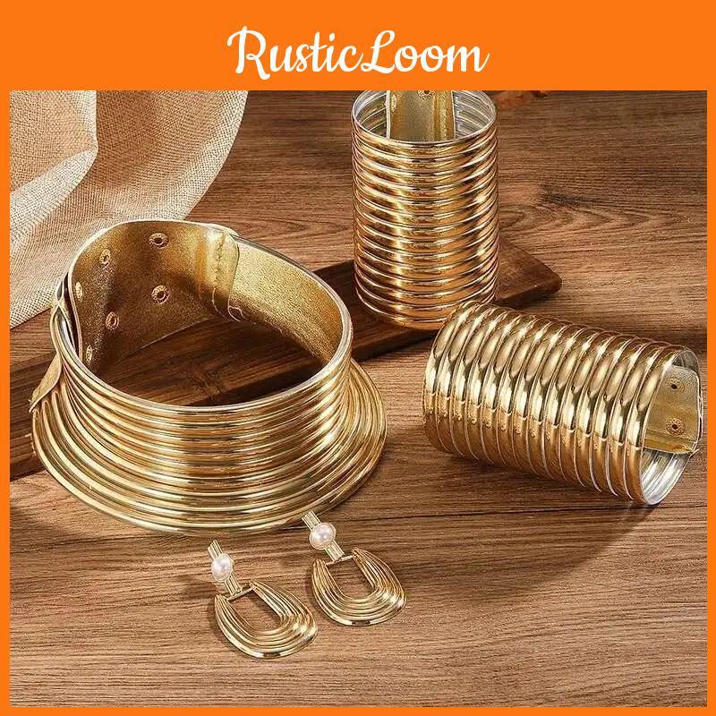 Bohemian Jewelry Set With Alloy Star Moon Cloud Pendant Earrings Bracelets For Women