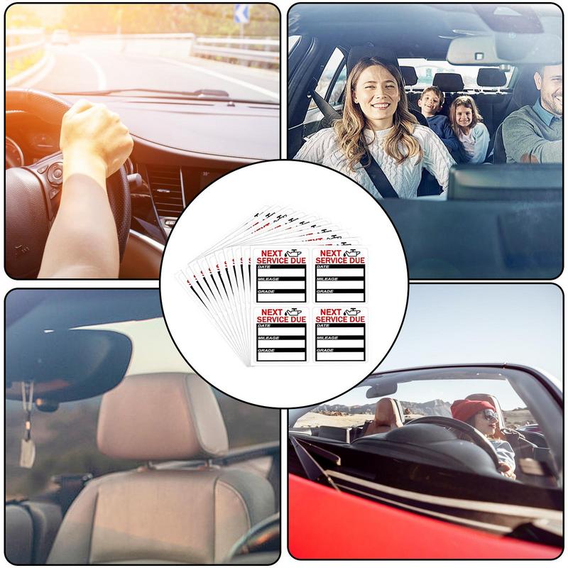 40PCS 2 Inch Oil Change Reminder Stickers Car Maintenance Service Labels Adhesive Next Service Due Stickers "NEXT SERVICE DUE"