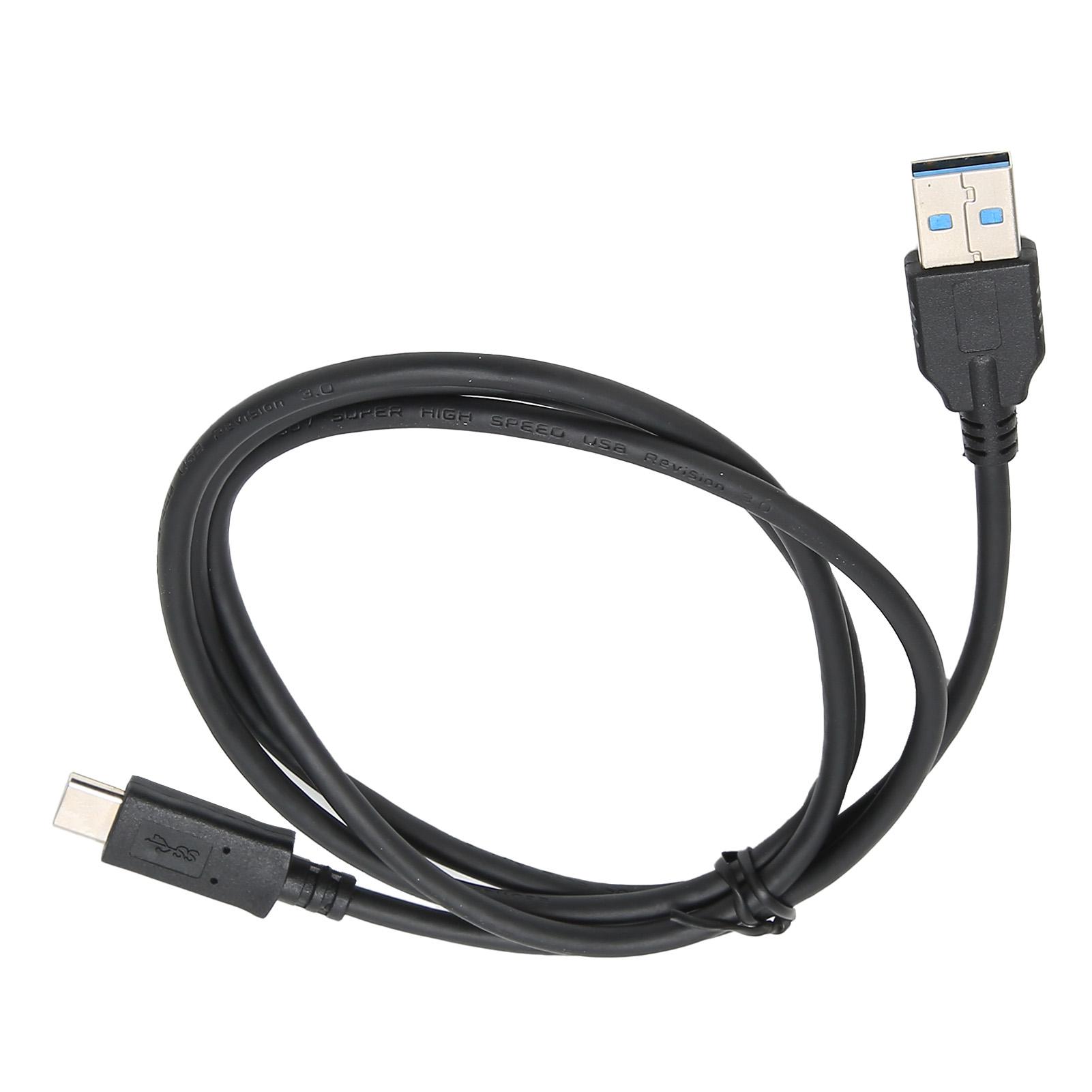 Зарядный кабель Черный ПВХ 1 метр Быстрая скорость TypeC USB3.1 на USB3.0 Зарядный шнур black