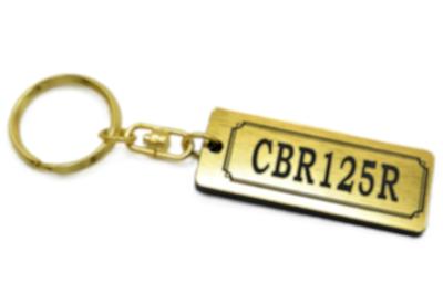CBR125R Gold Black Double Ring Acrylic Original Keychain for Exterior Custom Parts Accessories A-987-1 & - Muffler, Handlebars, Parts, Mirrors, &