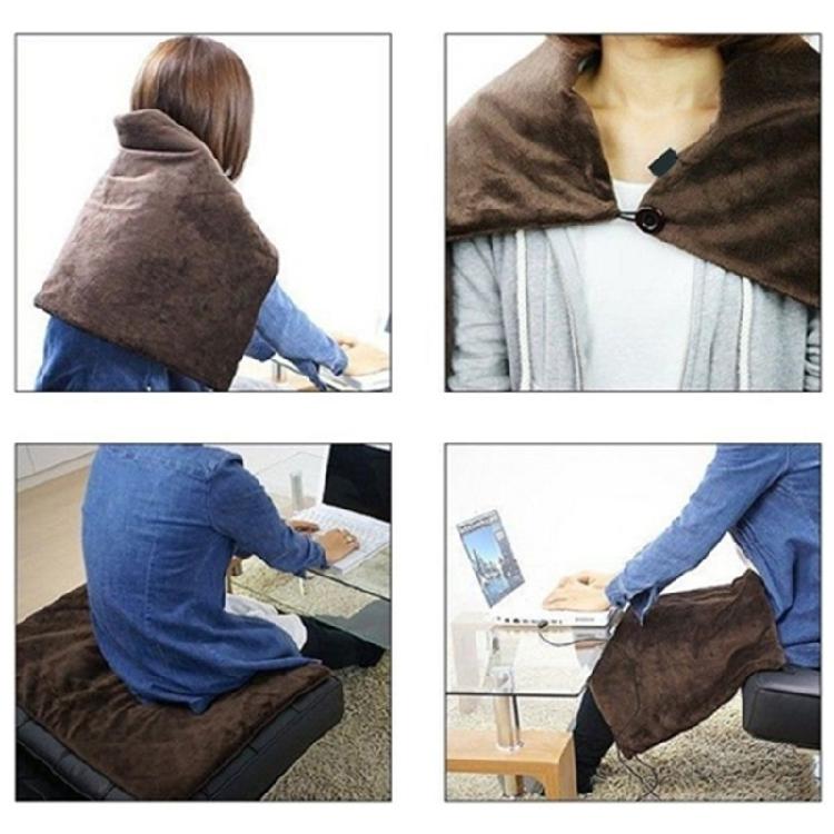 USB Electric Heating Shawl Rechargeable Dormitory Electric Heating Blanket