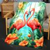 Coperta Estiva con Stampa di Fenicotteri Calda Morbida Lusso Regali per Bambini Adulti Adatta per Casa Divano Letto Viaggio Camper Multitaglia