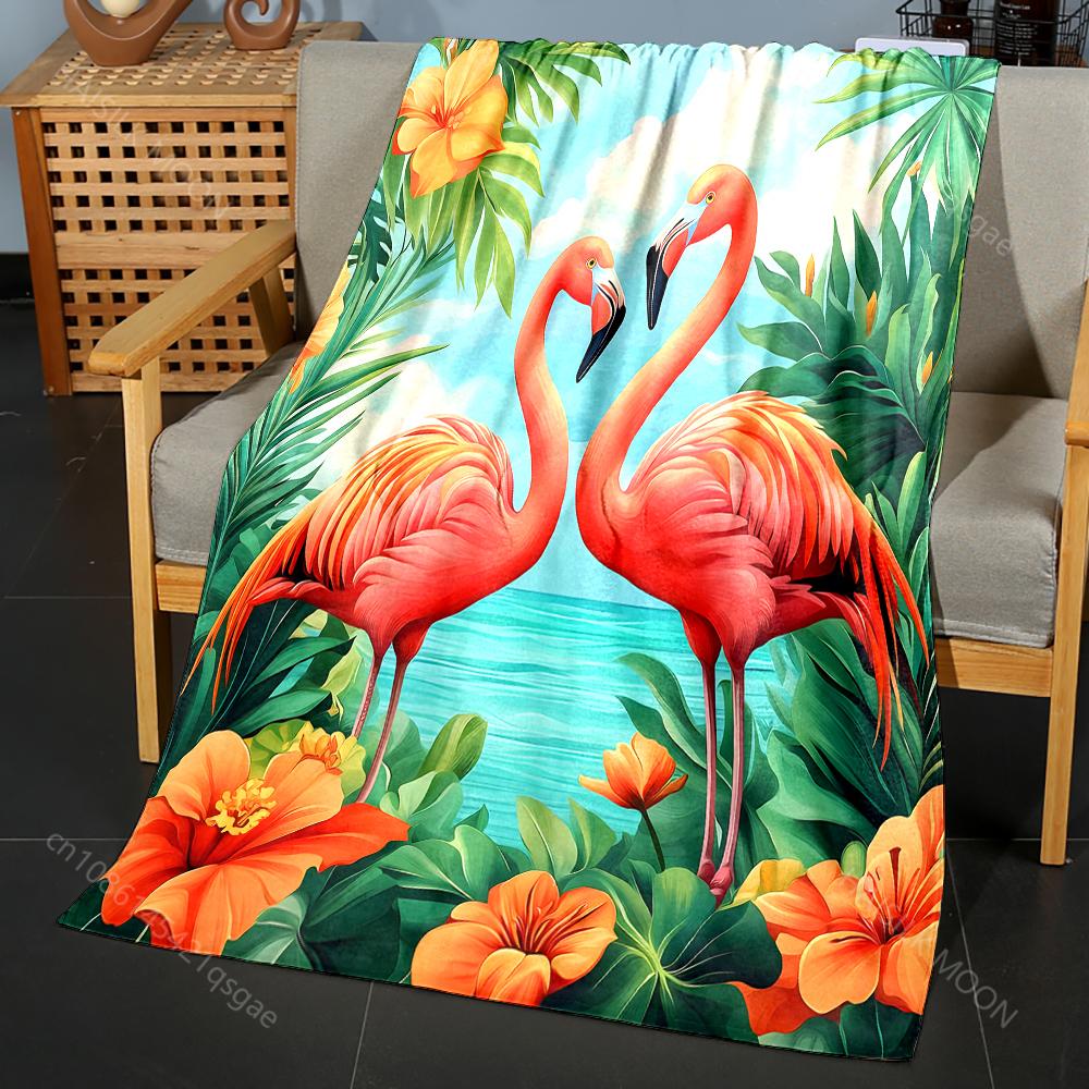 Coperta Estiva con Stampa di Fenicotteri Calda Morbida Lusso Regali per Bambini Adulti Adatta per Casa Divano Letto Viaggio Camper Multitaglia