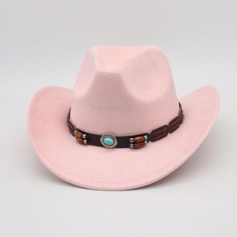 Cappello Western da Cowboy Transfrontaliero Vendita all'Ingrosso Calda Stile Etnico Cappello a Cilindro Tibetano Prateria Ciclismo Vacanza Parasole Cappello Protezione Solare